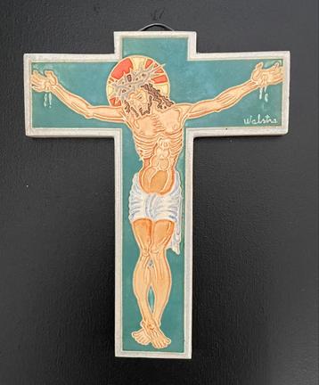 Cloisonne kruisbeeld - gesigneerd Walstra beschikbaar voor biedingen