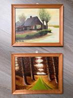 2 naïeve schilderijen J. Verheyen, Ophalen of Verzenden