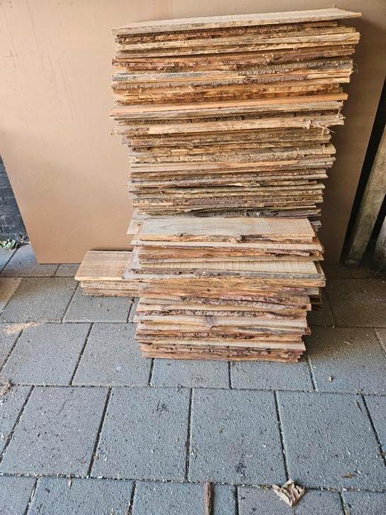 Partijtje schaaldelen totaal 100 meter, Tuin en Terras, Palen, Balken en Planken, Nieuw, Planken, 250 cm of meer, Ophalen