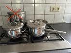 Sigg Calotherm Pannenset 4-delig met deksels, Gebruikt, Inductieplaat, Pannenset, Ophalen of Verzenden