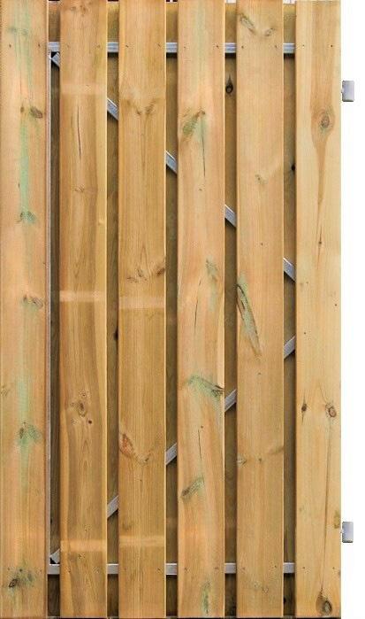 Poortdeur geïmpregneerd op ijzeren frame diverse maten, Tuin en Terras, Tuinpoorten, Nieuw, Draaipoort, Hout, 150 tot 200 cm, 100 tot 150 cm