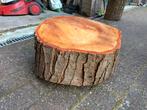 Boomstamtafel op wieltjes, Huis en Inrichting, Tafels | Salontafels, Ophalen, Onbehandeld puur natuur, 50 tot 100 cm, Minder dan 50 cm