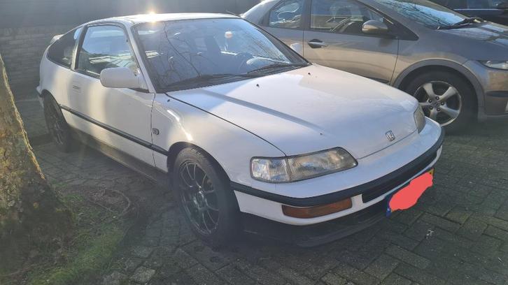 Crx met B18C jdm motor, Auto's, Honda, Particulier, Civic, Benzine, Coupé, Handgeschakeld, Geïmporteerd, Wit, Voorwielaandrijving