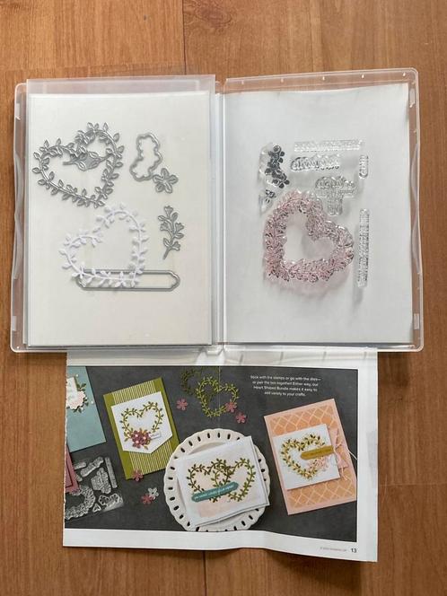 Stampinup stempel stans bundel hartewens, Hobby en Vrije tijd, Stempelen, Zo goed als nieuw, Clearstamp, Ophalen of Verzenden