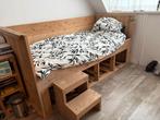 Steigerhouten bedbank met lattenbodem excl matras, Huis en Inrichting, Ophalen, Gebruikt, 90 cm, Eenpersoons