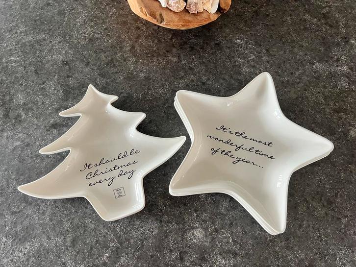 Kerstboom & Ster Schalen - Leuke Set Riviera Maison, Huis en Inrichting, Keuken | Servies, Zo goed als nieuw, Schaal of Schalen