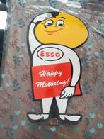 Emaille reclamebord esso happy motoring, Ophalen of Verzenden, Gebruikt, Reclamebord