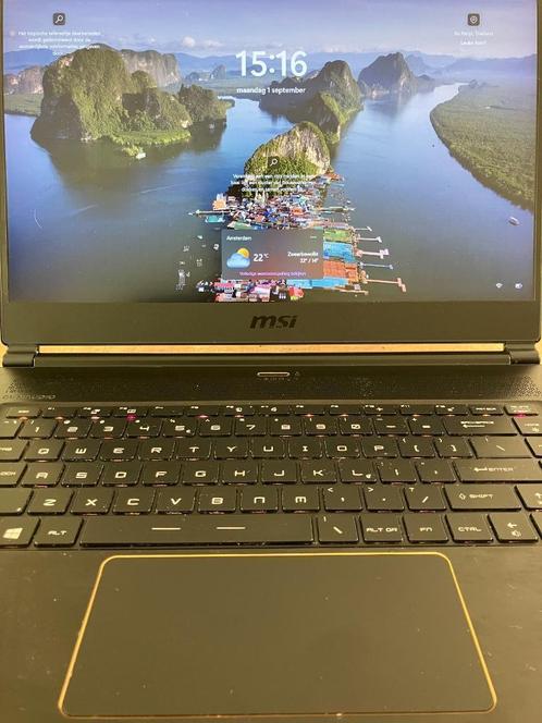 laptop msi gs65 Stealth 8SE, Computers en Software, Windows Laptops, Gebruikt, 15 inch, SSD, 2 tot 3 Ghz, 16 GB, Qwerty, Met videokaart