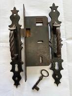 Antiek Smeedijzeren Deurslot F&R ca. 1900, Ophalen of Verzenden