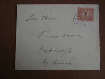 NL 1916; Envelop OOSTERWIJK BIJ LEERDAM LEES beschikbaar voor biedingen