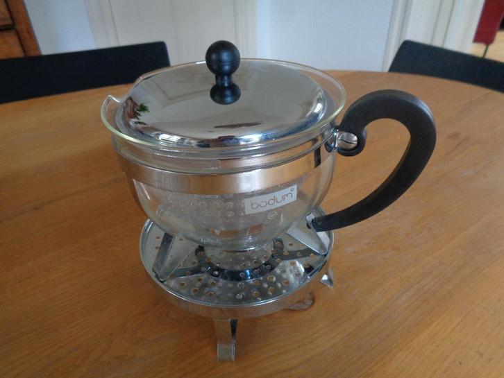 BODUM CHAMBORD glazen theepot met theelichthouder:500/800ml, Huis en Inrichting, Keuken | Servies, Zo goed als nieuw, Overige typen