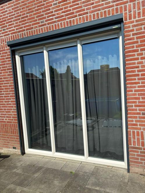 Kunstof pui wit 240x248cm incl triple glas, Doe-het-zelf en Verbouw, Kozijnen en Schuifpuien, Zo goed als nieuw, Raamkozijn, Kunststof