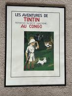 Zeefdruk Kuifje in Congo, Verzamelen, Stripfiguren, Ophalen of Verzenden, Kuifje, Zo goed als nieuw, Plaatje, Poster of Sticker