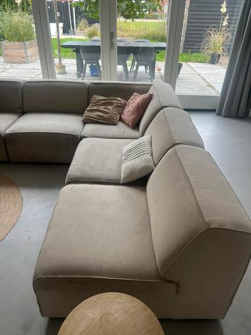 Hoekbank 5-delig - Zandkleur - Voor een prikkie! beschikbaar voor biedingen