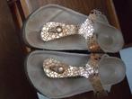Birkenstock goudkleurige slippers maat 37, Slippers, Overige kleuren, Ophalen of Verzenden, Zo goed als nieuw