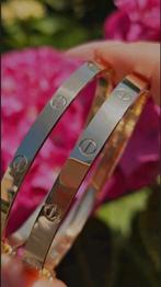 14k gouden spijkeramband en love armband bangle - NIEUW, Sieraden, Tassen en Uiterlijk, Armbanden, Ophalen of Verzenden, Nieuw