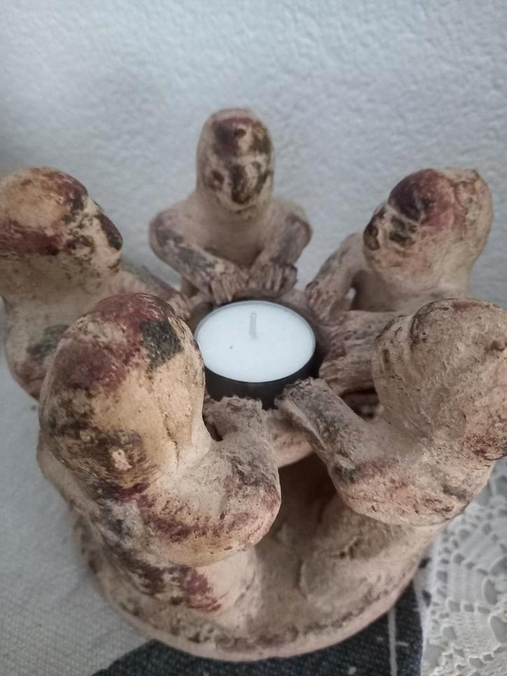 Teraccota theelichthouder, Antiek en Kunst, Curiosa en Brocante, Ophalen of Verzenden