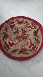 Vintage tafelkleed kerst jute rond, Ophalen of Verzenden, Gebruikt