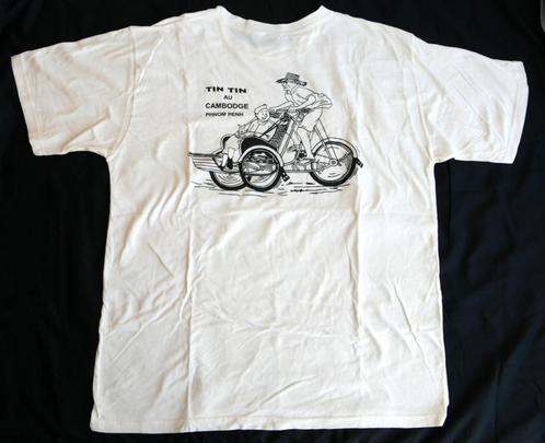 T-shirt Tin Tin au Cambodge, Kleding | Heren, T-shirts, Zo goed als nieuw, Maat 56/58 (XL), Beige, Ophalen of Verzenden