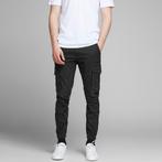 Stoere JACK & JONES tapered fit stretch cargobroek mt 31/32., Kleding | Heren, Zwart, Zo goed als nieuw, Jack & Jones, Verzenden