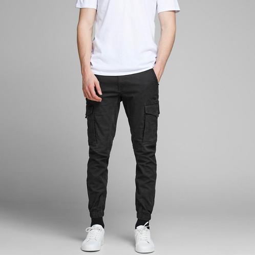 Stoere JACK & JONES tapered fit stretch cargobroek mt 31/32., Kleding | Heren, Broeken en Pantalons, Zo goed als nieuw, Maat 48/50 (M)