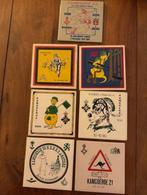 7 Herinneringstegeltjes K.V.N.R.O. en NATRES Kangoeroe, Ophalen of Verzenden, Landmacht, Nederland, Overige typen