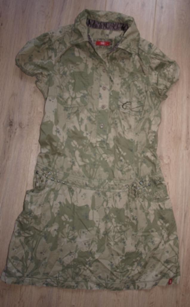 Legergroene Jurk EDC by Esprit (40), Kleding | Dames, Jurken, Gedragen, Maat 38/40 (M), Groen, Knielengte, Ophalen of Verzenden