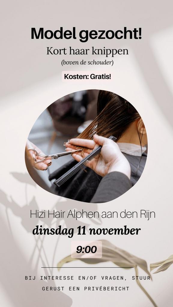 MODEL GEZOCHT - KORT HAAR KNIPPEN, Sieraden, Tassen en Uiterlijk, Uiterlijk | Haarverzorging, Nieuw, Overige typen, Ophalen