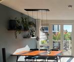 Tafellamp/hanglamp zwart en rookglas, Huizen en Kamers