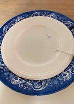 5x Cremekleur taartbord Recamier, gaaf, Ophalen of Verzenden, Bord(en), Overige stijlen, Glas