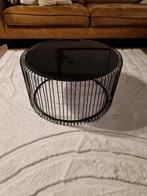 Salontafelset, 2 stuks zwart glas met metaal. Kare Design, Ophalen, Gebruikt