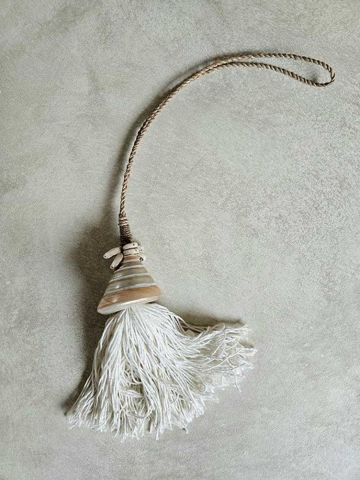 Schelpen decoratie hanger goud 1 uit Bali, Huis en Inrichting, Woonaccessoires | Overige, Nieuw, Ophalen of Verzenden