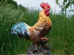 Beeld Haan in Kleur - Gietijzer, Ophalen of Verzenden, Nieuw, Metaal, Dierenbeeld