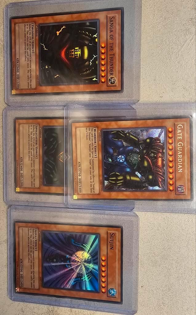 Yu-Gi-Oh! Gate Guardian Set MRD 1st Edition, Hobby en Vrije tijd, Verzamelkaartspellen | Yu-gi-Oh!, Gebruikt, Meerdere kaarten