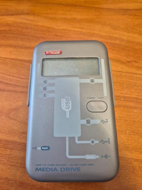 Sitecom Media Drive MD-049 - 20GB Cardreader, Computers en Software, Geheugenkaartlezers, Gebruikt, Ophalen of Verzenden