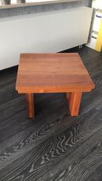 2 Teak salon of bijzettafeltjes, Huis en Inrichting, Tafels | Bijzettafels, Ophalen, Minder dan 45 cm, Robuust modern, Vierkant