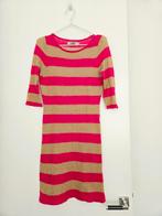 Sissy Boy - fijngebreid jurkje roze/beige gestreept - maat M, Sissy-Boy, Verzenden, Maat 38/40 (M), Beige