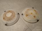 Plafonnière 1 (€5) of 2 stuks (€9), Huis en Inrichting, Lampen | Plafondlampen, Ophalen of Verzenden, Gebruikt, Glas