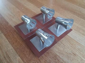 Plafondlamp met 4 spotlights G10, RVS beschikbaar voor biedingen