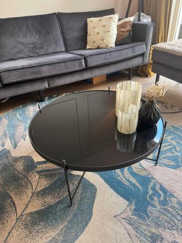 Zuiver Salontafel Rond Glas Metaal Zwart beschikbaar voor biedingen