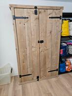 Steigerhouten kleding kast 125x45x200, Huis en Inrichting, Kasten | Kledingkasten, Steigerhouten, 100 tot 150 cm, Met hangruimte
