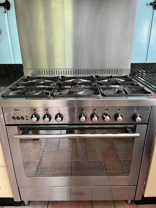 (Oud) gasfornuis van Pelgrim, Witgoed en Apparatuur, Fornuizen, Gebruikt, Vrijstaand, Gas, 5 kookzones of meer, 85 tot 90 cm, 60 cm of meer