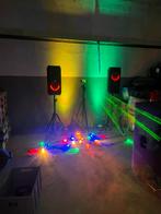 Licht en geluid MASTERPARTYBAK feestset te huur!, Ophalen of Verzenden, Zo goed als nieuw, Rookmachine
