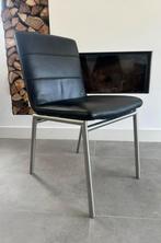 4/6 zwart leder Henders & Hazel Dafur design eetkamerstoelen, Ophalen, Dafur, Zwart, Henders en Hazel