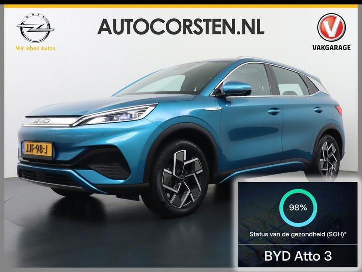 BYD ATTO 3 60kWh Design SOH 98% Panoramadak Leder+Elektr.Ver, Auto's, BYD, Bedrijf, Te koop, ATTO 3, 360° camera, ABS, Achteruitrijcamera