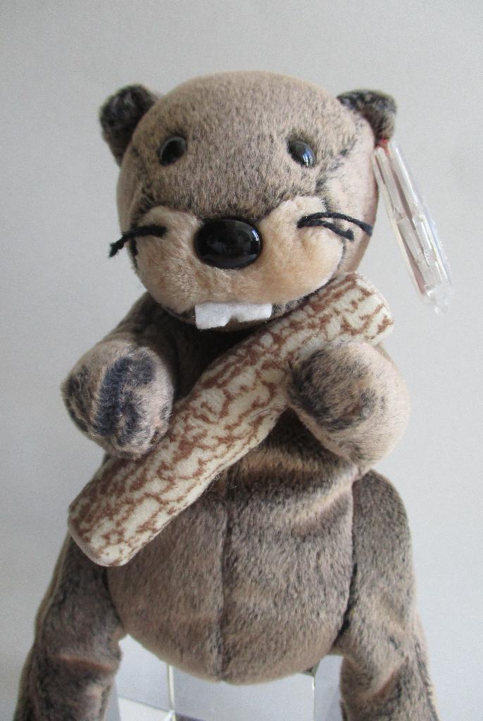 BEANIE BABIE’S:41- LUMBERJACK-2003-BEVER met BOOMSTAM MINT, Verzamelen, Complete verzamelingen en Collecties, Verzenden