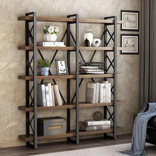 industrieel kast met massief hout, Huis en Inrichting, Kasten | Boekenkasten, Nieuw, 25 tot 50 cm, Ophalen of Verzenden