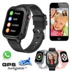 GPSHorlogekids – Smartwatch kinderen TURN - SOS - whatsapp, Ophalen of Verzenden, Zo goed als nieuw, Zwart, Jongen of Meisje