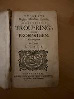 J. Cats - Trou-ring met den proef-steen, Antiek en Kunst, Antiek | Boeken en Bijbels, Ophalen of Verzenden