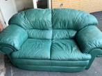 2e hands bankstel leer (gratis afhalen in Rhoon), Ophalen, Gebruikt, 150 tot 200 cm, Tweepersoons